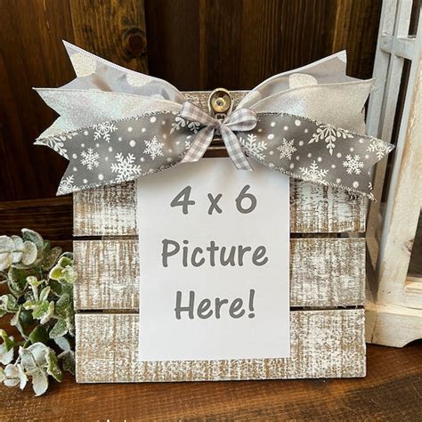 etsy snowflake|silver snowflake picture frame ornament.